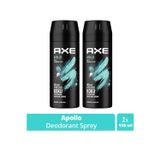 Mbb E-Ticaret 2 Adet Axe Erkek Sprey Deodorant Apollo 48 Saat Etkileyici Koku Vücut Spreyi 150 ml