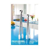 Mbb E-Ticaret 2 Boy Mutfak Maşası - Mangal Barbekü Maşası - Izgara Maşası Tava Maşası Çelik 18 ve 36 cm 721809