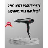 Mbb E-Ticaret 2200W Fön Makinesi – Profesyonel AC Motor, Soğuk ve Sıcak Üfleme