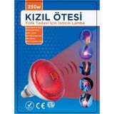 Mbb E-Ticaret 250W Kızılötesi (Infrared) Isıtıcılı Fizik Tedavi Lambası (Kırmızı Işık) E27 (Kalın Duy)
