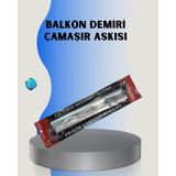 Mbb E-Ticaret 25X60 Balkon Askılığı Kare Demir Uyumlu Hava Dayanıklı Çamaşır Askısı