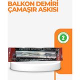 Mbb E-Ticaret 25X60 cm Çamaşır Askılığı Kare Balkon Demiri Için Dayanıklı Tasarım