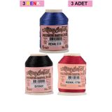 Mbb E-Ticaret 3 Adet Altınbaşak Oya ve Dantel İpi 20 gr - Royaleks - No: SİYAH - 1790 - 559