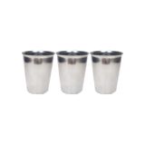 Mbb E-Ticaret 3 Adet Paslanmaz Çelik Krom Bardak 9 x 7,5 x 5,5cm - Şeffaf