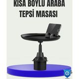 Mbb E-Ticaret 360° Döner Araç Bardaklık Tepsisi Geniş Yemek Alanlı Telefon Standlı