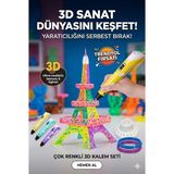Mbb E-Ticaret 3D Kalem Seti (Sarı) Dijital Göstergeli + 3 Renk Filament Hediyeli Eğitici Yazıcı Abs/pla Uyumlu