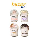 Mbb E-Ticaret 4 Adet Doğal Özel Seri Kokulu Dekoratif Kavanoz Mum 4X210 cc - Huzur Seti - RYL