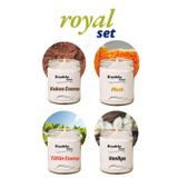 Mbb E-Ticaret 4 Adet Doğal Özel Seri Kokulu Dekoratif Kavanoz Mum 4X210 cc - Royal Set - RYL