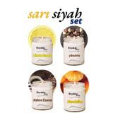 Mbb E-Ticaret 4 Adet Doğal Özel Seri Kokulu Dekoratif Kavanoz Mum 4X210 cc - Sıcak Set - RYL