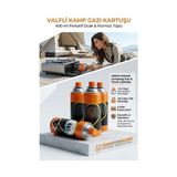 Mbb E-Ticaret 4 Adet Valfli Kamp Gazı Kartuşu 400 ml - Portatif Ocak & Pürmüz Tüpü 723213