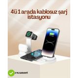 Mbb E-Ticaret 4 Cihazı Aynı Anda Şarj Edebilen Kablosuz Şarj İstasyonu – Çok Yönlü ve Pratik Tasarım