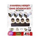 Mbb E-Ticaret 4 Iç 4 Dış 8 Kameralı Gece Renkli Sesli 5 Mp 320GB HDD Dahil Ahd Güvenlik Kamera Seti