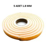 Mbb E-Ticaret 5 Adet Kapı Pencere Isı Yalıtım Süngeri Yapışkanlı Pencere Rüzgar Bandı 18MM x 2,5 mt