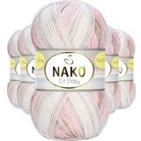 Mbb E-Ticaret 5 Adet Mini Batik Bebe El Örgü İpi Kahveli Pembe 32463
