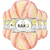 Mbb E-Ticaret 5 Adet Mini Batik Bebe El Örgü Ipi Turuncu Sarı 32430