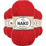 Mbb E-Ticaret 5 Adet Pırlanta Amigurumi El Örgü Ipi Yünü Gelincik Kırmızı 6741