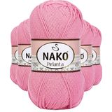 Mbb E-Ticaret 5 Adet Pırlanta Amigurumi El Örgü İpi Yünü Pembe 6740