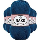 Mbb E-Ticaret 5 Adet Pırlanta Amigurumi El Örgü İpi Yünü Petrol Mavi 10328