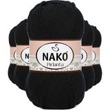 Mbb E-Ticaret 5 Adet Pırlanta Amigurumi El Örgü İpi Yünü Siyah 217
