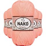 Mbb E-Ticaret 5 Adet Pırlanta Amigurumi El Örgü İpi Yünü Somon 3148