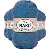 Mbb E-Ticaret 5 Adet Pırlanta Amigurumi El Örgü İpi Yünü Turkuaz 3409