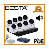 Mbb E-Ticaret 5 Mp 1440P 8 Iç Mekan Kameralı Dahili Mikrofonlu Ip Poe Güvenlik Seti