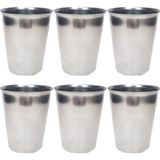 Mbb E-Ticaret 6 Adet Paslanmaz Çelik Krom Bardak 9 X 7,5 X 5,5Cm