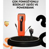 Mbb E-Ticaret 600 Lümen Bisiklet Ön Işık Powerbankli Çakar COB Led