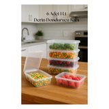Mbb E-Ticaret 6’lı Derin Dondurucu Saklama Kabı & Organizeri 1 Lt 12,5X19,5X5,5 cm