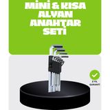 Mbb E-Ticaret 9 Parça Alyan Anahtar Seti Bisiklet Mobilya ve Otomotiv Uyumlu