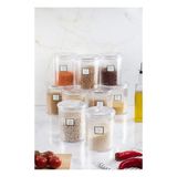 Mbb E-Ticaret 9'lu Barok Yuvarlak Büyük Kavanoz Seti & Saklama Kabı & Erzak Kabı (9*2000 Ml)