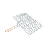 Mbb E-Ticaret Ahşap Saplı Mangal Izgarası Galvanizli Paslanmaz Kafes Demir 30 x 40 cm