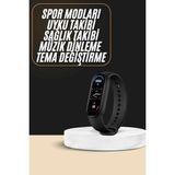 Mbb E-Ticaret Akıllı Bileklik Android ve Ios Uyumlu Bildirim ve Çağrı Görme Spor Takibi - 35 - 48 mm - Siyah
