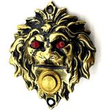 Mbb E-Ticaret Antika Tarz Dekoratif Pirinç Aslan Kapı Zili - 100X78 Mm, Antik, LED Işıklı