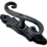 Mbb E-Ticaret Antika Tarz Dekoratif Pirinç Kıvrık Pencere Kolu - 130X33 Mm, Oksit