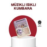 Mbb E-Ticaret ATM Tasarımlı Şifreli Işıklı Çocuk Kumbarası Mor