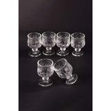 Mbb E-Ticaret Ayaklı Kahve Yanı Bardağı Kristal Kesim Shot Bardak 7cm x 4 cm 6 Lı Set - Renkli