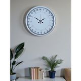 Mbb E-Ticaret Beyaz 40 Cm Metal 24 Saat Göstergeli Özel Tasarım Duvar Saati