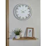 Mbb E-Ticaret Beyaz Zarafet 40 Cm Metal Duvar Saati