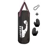 Mbb E-Ticaret Boks Torbası Eldiven Ve Karabina Hediyeli İçi Dolu 50x20 cm Siyah