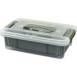 Mbb E-Ticaret Buffer® 6 Bölmeli 3 Litre Plastik Saklama Kutusu Kapaklı Kulplu Organizer