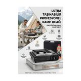 Mbb E-Ticaret Çantalı Siyah Portatif Kamp Ocağı + 1 x Kartuş Piknik Ocağı Otomatik Ateşlemeli 723182