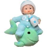 Mbb E-Ticaret Decotown Hediyelik Sevimli Mavi Bebek Biblo Polyester Süs Eşyası
