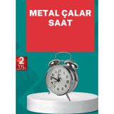 Mbb E-Ticaret Dekoratif Gümüş Işıklı Alarmlı Masa Saati Sessiz Mekanizma