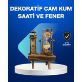 Mbb E-Ticaret Deniz Feneri Tasarımlı Ahşap Kum Saati – Retro Masa Aksesuarı