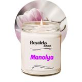 Mbb E-Ticaret Doğal Özel Seri Kokulu Dekoratif Kavanoz Mum 210 cc - Manolya Esansı - RYL