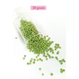 Mbb E-Ticaret Dökme Cam Kum Boncuk (8/0) 3 mm - 20 Gram - Çimen Yeşili - BNC152