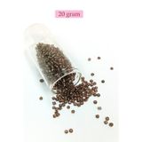 Mbb E-Ticaret Dökme Cam Kum Boncuk (8/0) 3 mm - 20 Gram - Şefaff Alacalı Kahve - BNC172