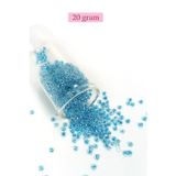 Mbb E-Ticaret Dökme Cam Kum Boncuk (8/0) 3 mm - 20 Gram - Şeffaf Gök Mavi - BNC173