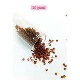 Mbb E-Ticaret Dökme Cam Kum Boncuk (8/0) 3 mm - 20 Gram - Şeffaf Koyu Kahve - BNC159